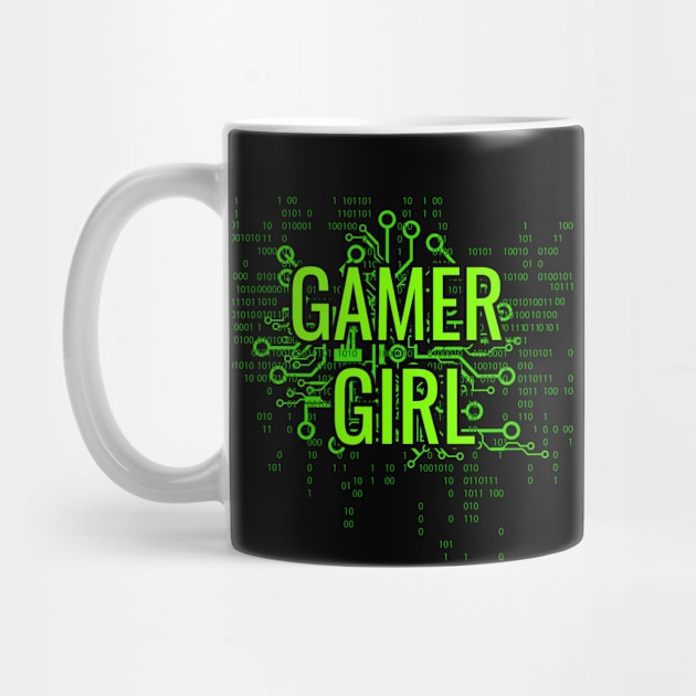 GAMER GIRL Green cyber circuit by FutureImaging